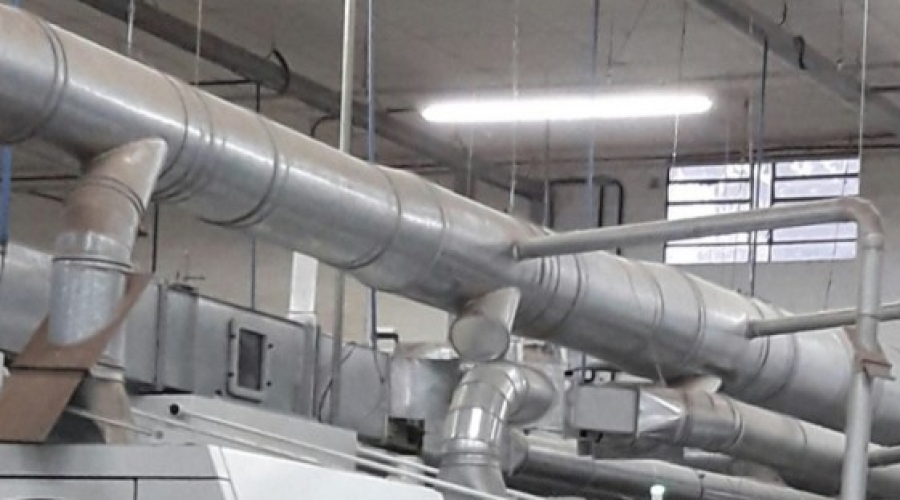 Tubulação para limpeza das cardas